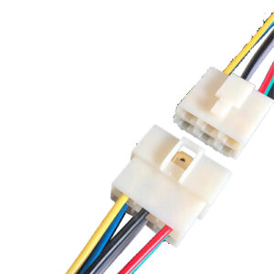 6Pin 6.3mm Electrical Male Female Terminal Block Plug Wire Connectors